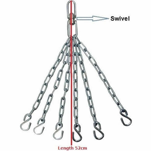 RDX X1 6 PANEL SILVER STEEL PUNCH BAG CHAINS-2